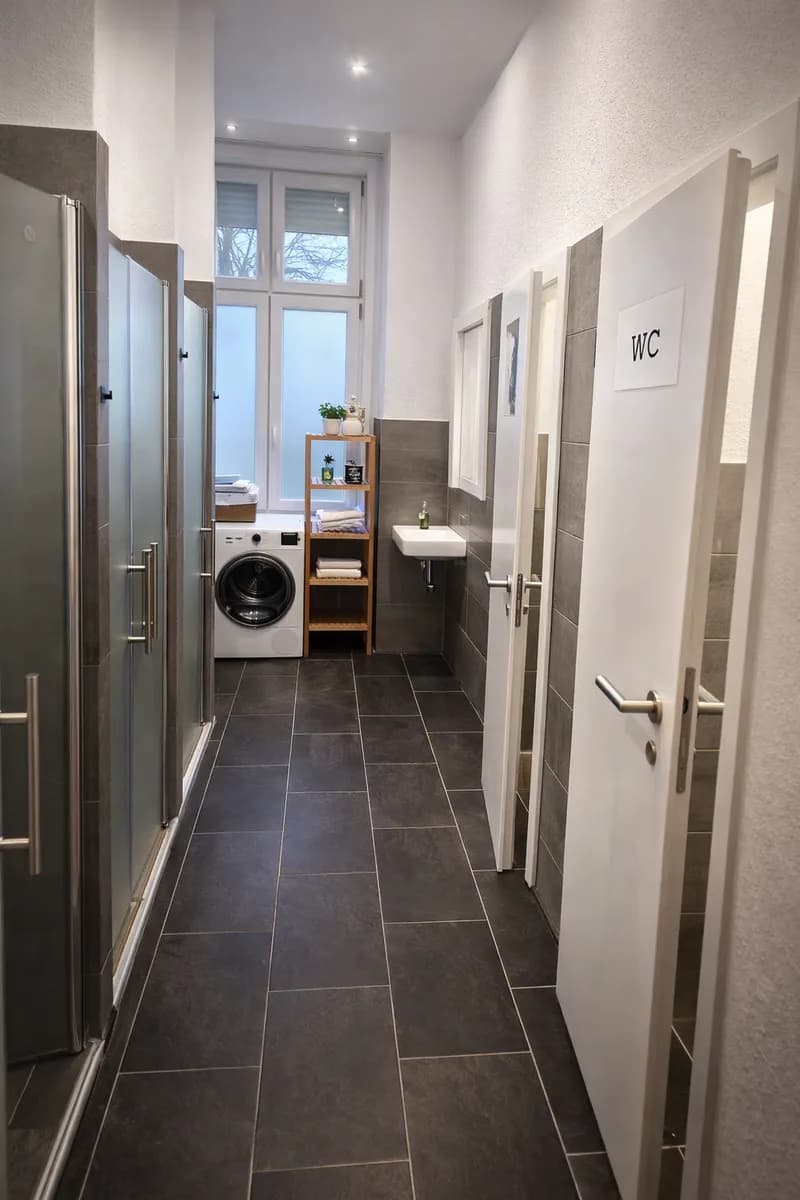 Badezimmer der Care Leaver Unterkunft